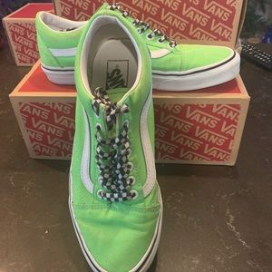 Vans neon green size 9